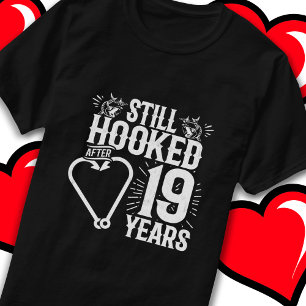 Verheirateten 19 Jahre Angeln 19 Jahre Jubiläum T-Shirt