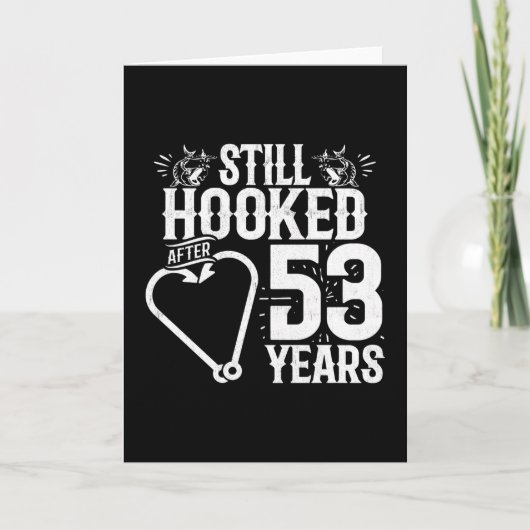 Verheirateten 53 Jahre Fischfang 53 Jahre Jubiläum Karte (Vorderseite)