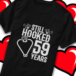 Verheirateten 59 Jahre Angeln 59 Jahre Jubiläum T-Shirt
