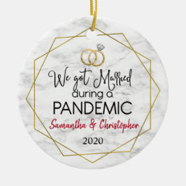 Verheirateten während einer Pandemie Keramik Ornament