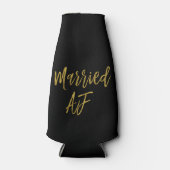 Verheirateter AF Schwarz-Gold Foil Flasche Cooler Flaschenkühler (Vorderseite)