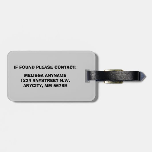 Verheirateter Anwalt Gepäckanhänger (Rückseite horizontal)