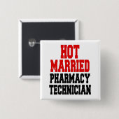 Verheirateter Apotheker Button (Vorne & Hinten)