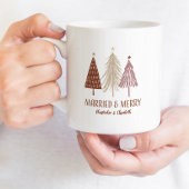 Verheirateter froher Erster Weihnachtsbaum Holiday Kaffeetasse