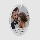 Verheirateter Hochzeitstag zum ersten Weihnachten Ornament (Vorderseite)