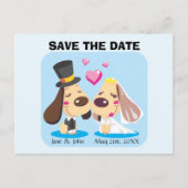 Verheirateter Hundekuh Ankündigungspostkarte (Vorderseite)