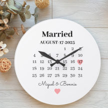 Verheirateter Kalender Personalisierter Hochzeitst