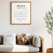 Verheirateter Kalender Personalisierter Hochzeitst Kissen