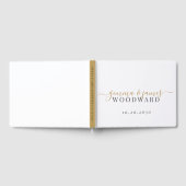 Verheirateter Name für Gold Script-Schwarz Gästebuch (Voll)