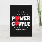 Verheirateter Power Couple 2021 Niedlicher Hochzei Karte (Vorderseite)
