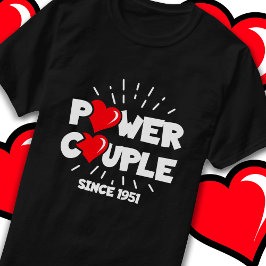 Verheirateter Power Paar 1951 Niedlicher Hochzeits T-Shirt