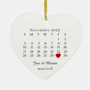 Verheirateter Schmuck, Hochzeitsgeschenk, Hochzeit Keramik Ornament