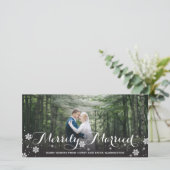 Verheirateter Snowflake Urlaub Feiertagskarte (Stehend Vorderseite)