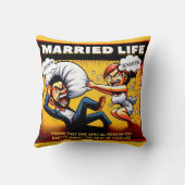 Verheirateter Spaß, benutzerdefinierbare Namen Kissen (Rückseite)