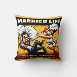 Verheirateter Spaß, benutzerdefinierbare Namen Kissen