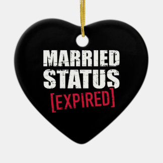 Verheirateter Status abgelaufen Keramik Ornament