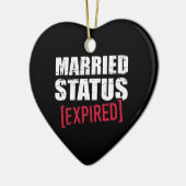 Verheirateter Status abgelaufen Keramik Ornament (Links)