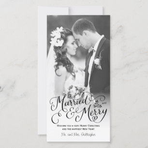 Verheirateter und angenehmer, weißer Urlaub Feiertagskarte