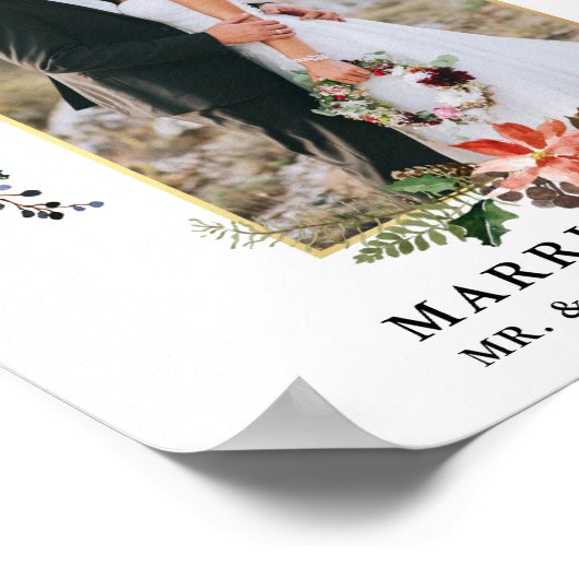 Verheirateter und froher Goldener Winter Poster (Ecke)