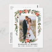 Verheirateter und froher Goldener Winter Postkarte (Vorne/Hinten)