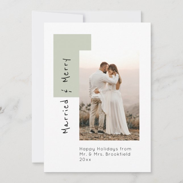 Verheirateter und fröhlicher Foto Weihnachtsfeiert (Vorderseite)