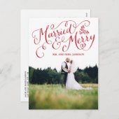 Verheirateter und gemütlicher Urlaub Feiertagspostkarte (Vorne/Hinten)