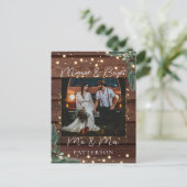 Verheirateter und heller Fotokalender Feiertagspostkarte (Stehend Vorderseite)