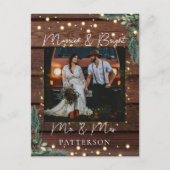 Verheirateter und heller Fotokalender Feiertagspostkarte (Vorderseite)