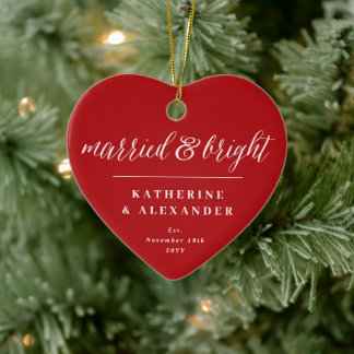 Verheirateter und heller Urlaub Weihnachten Hochze Keramik Ornament