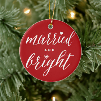 Verheirateter und heller Urlaub Weihnachten Hochze Keramikornament