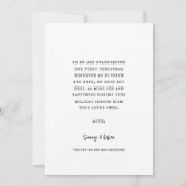 Verheirateter und minimalistischer Schriftart für Ankündigung (Rückseite)