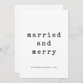 Verheirateter und minimalistischer Schriftart für Ankündigung (Vorne/Hinten)