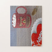 Verheirateter Valentinstag Kaffee Tasse Hörbär Puzzle (Vertikal)