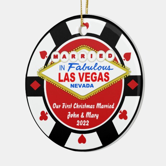 Verheirateter Vegas-Ornament Keramik Ornament (Links)