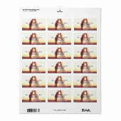 Verheirateter Weihnachts-Foto-Urlaub Adressaufkleber (Vorne)