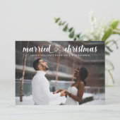 Verheirateter Weihnachtsfest im Herzen Fotos Feier Dankeskarte (Stehend Vorderseite)