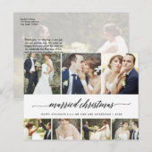Verheirateter Weihnachtsskripttag 7FotoCollage Feiertagspostkarte (Vorne/Hinten)