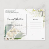 Verheiratetes botanisches Foto Feiertagspostkarte (Rückseite)