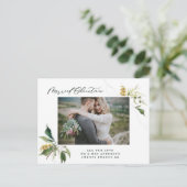 Verheiratetes botanisches Foto Feiertagspostkarte (Stehend Vorderseite)