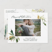 Verheiratetes botanisches Foto Feiertagspostkarte (Vorne/Hinten)
