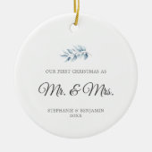 Verheiratetes Botanisches Ice Keramik Ornament (Vorne)