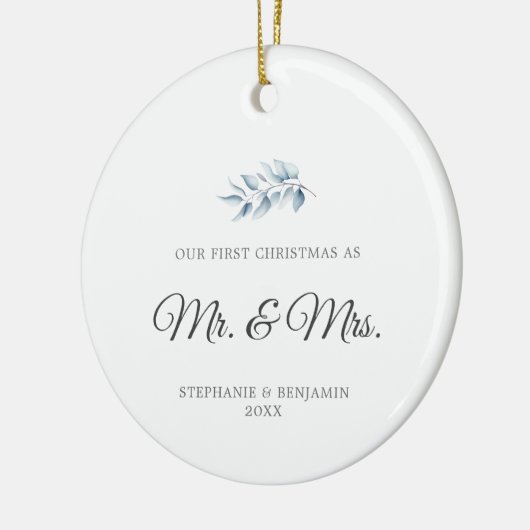 Verheiratetes Botanisches Ice Keramik Ornament (Links)