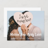 Verheiratetes Budget jetzt Party später Foto Hochz (Vorne/Hinten)