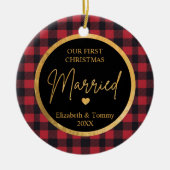 Verheiratetes Büffel Keramik Ornament (Vorne)