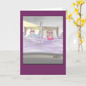 Verheiratetes Ehepaar im Bett lustige Grußkarte Karte (Gelbe Blume)