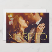 Verheiratetes elegantes Foto Ankündigung (Vorderseite)