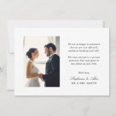 Verheiratetes elegantes Silver Type Wedding Foto Ankündigung (Rückseite)
