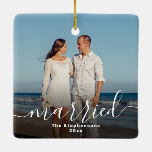 Verheiratetes, elegantes Skriptüberlagertes zweise Keramikornament (Rückseite)