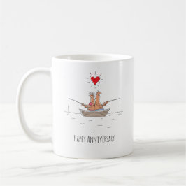 Verheiratetes Fischherz zum Hochzeitstag Kaffeetasse