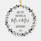 Verheiratetes Foto Keramik Ornament (Vorne)